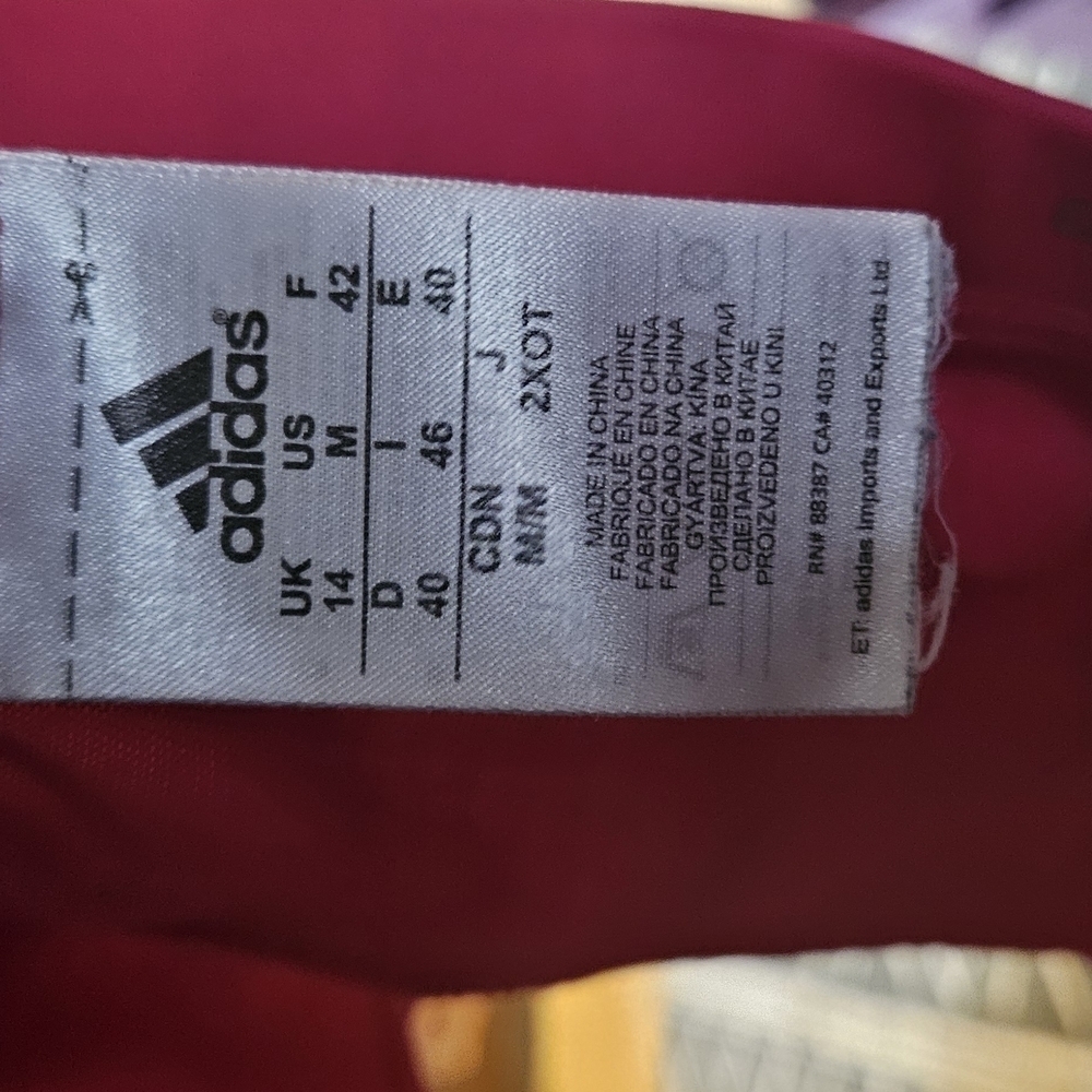 Adidas Pink Crossback Sports Bra Mesh Print Medium Activewear - Picture 8 of 8